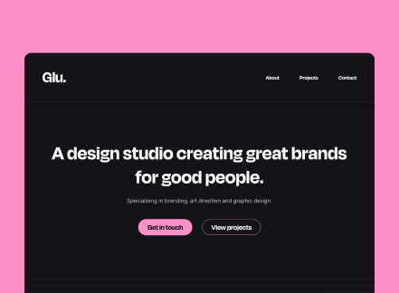 Glu Design Studio Site Banner